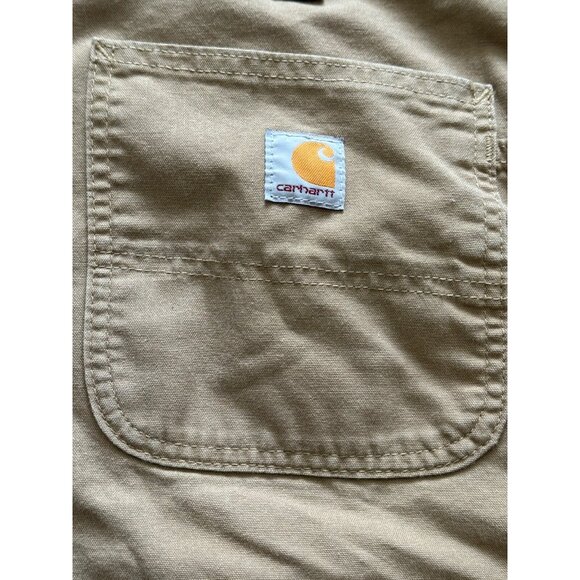 Carhartt B147 DKH Khaki Original Fit Canvas Carpenter Work Shorts Men's Size 32 - Picture 7 of 8